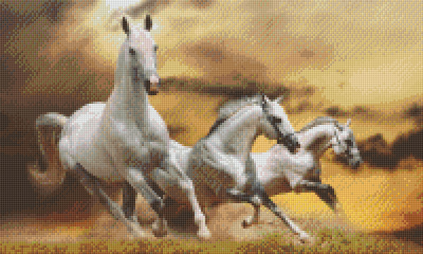 812170 Pixelhobby Set Galoppierende Pferde