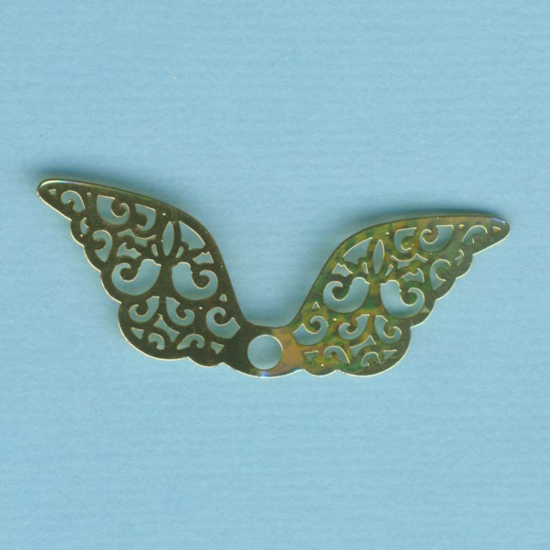 3500-13931 Metallzwischenteíl Flügel 40x13mm goldfarben