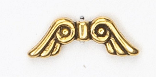 Metallzwischenteil Flügel 21x7mm altgold