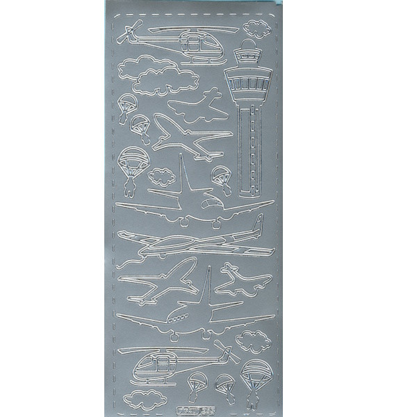 pu253s Sticker Flugzeuge silber