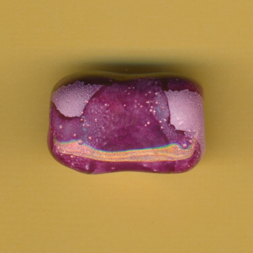 455009151 Keramikperle länglich 27x17x14mm pink marmoriert