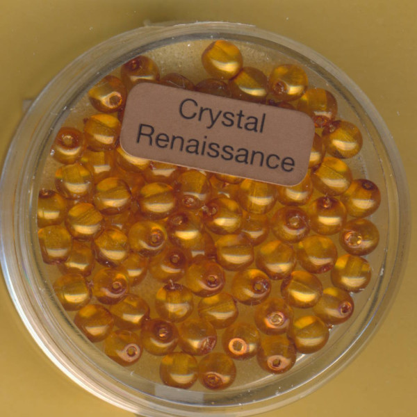 0780-04014 Crystal Renaissance Perlen 4mm topas 75 Stück