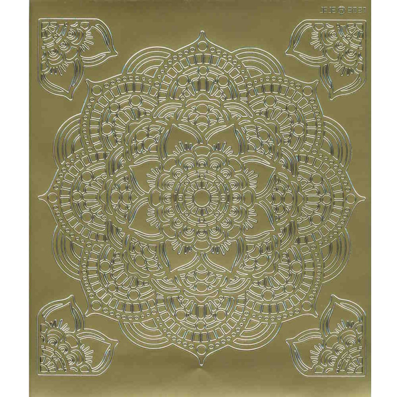 39255g Mandala Sticker Ornament 2 gold