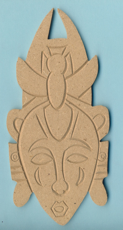 067670010 Holz Dekor Afrikanische Maske 18x8,5cm