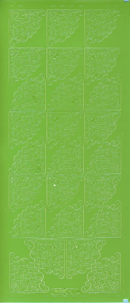 pu400gr Sticker Ecken 18 grün