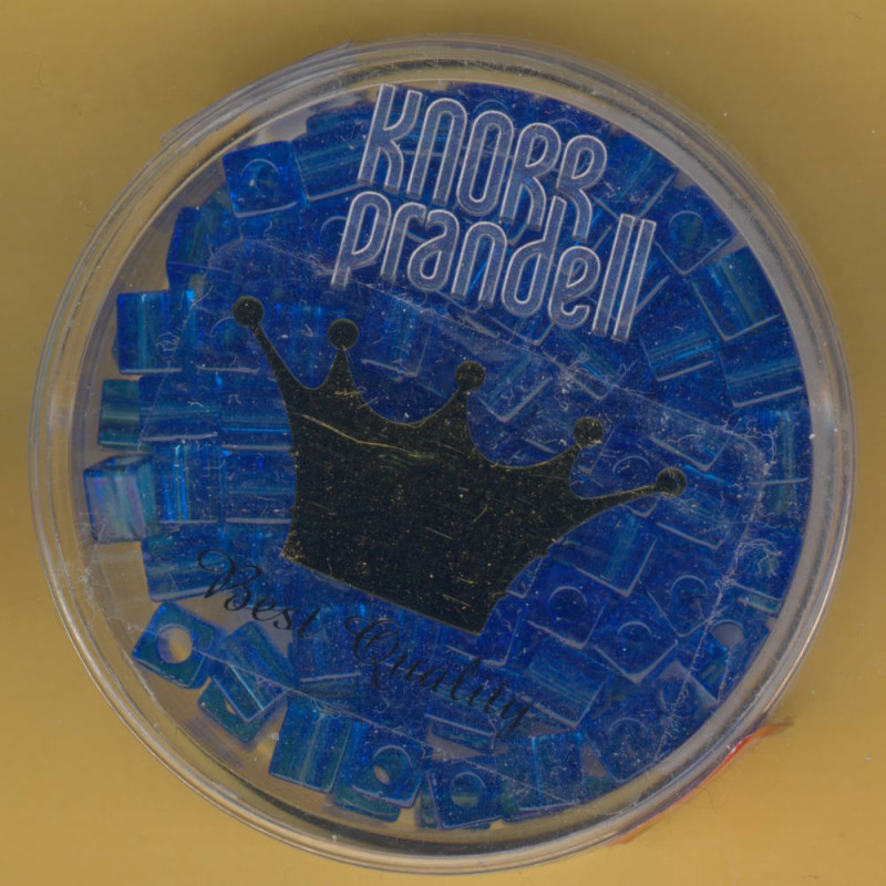 5531150 Glasperlen Würfel 4mm azurblau transparent 15g