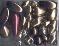 60991785 Glasperlensortiment bordeaux/braun