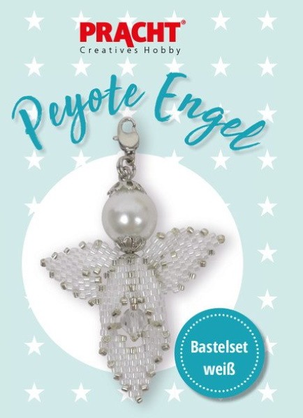 013805115 Bastelset Peyote Engel weiß silberfarben 5cm