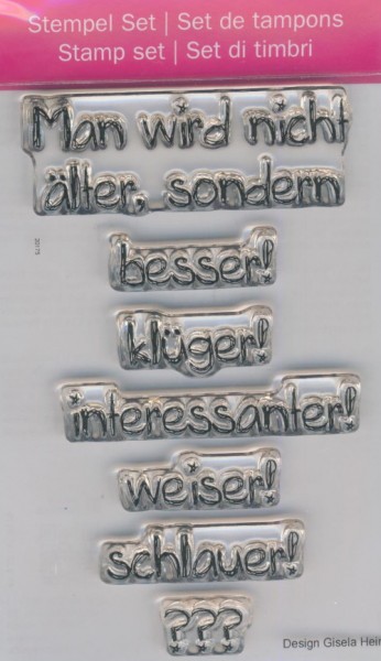 4511100 Stempel Clear Man wird nicht älter transparent 74x105mm