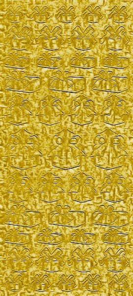 pu806hg Sticker Päckchen gold hologramm