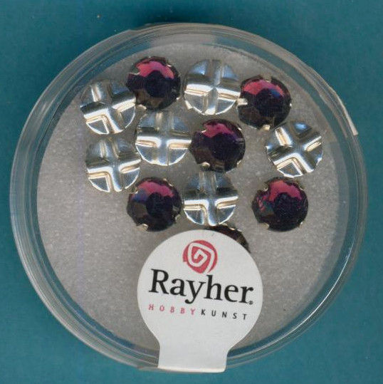14176820 Strasssteine 6mm amethyst 12 Stück