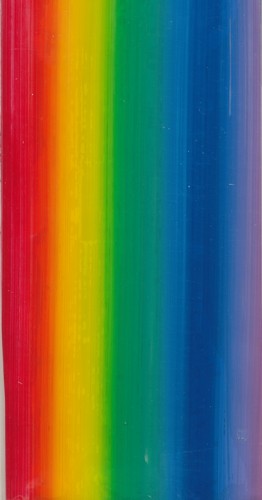 7007481 Kerzen Wachsplatte regenbogen längs gestreift 200x100mm