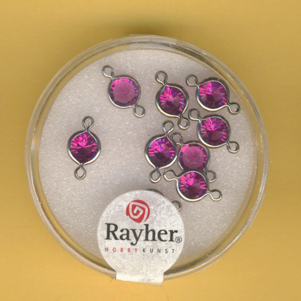 14295276 Swarovski Accessoires rund 11mm fuchsia 9 Stück