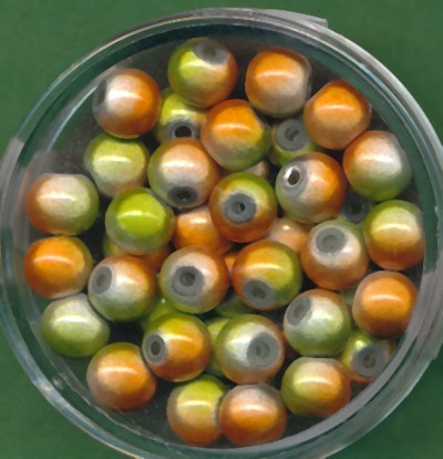 Miracle-Beads 6mm orange-grün