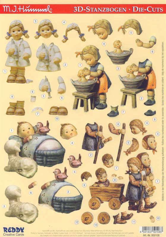 950108 3D Stanzbogenset M I Hummel Familie