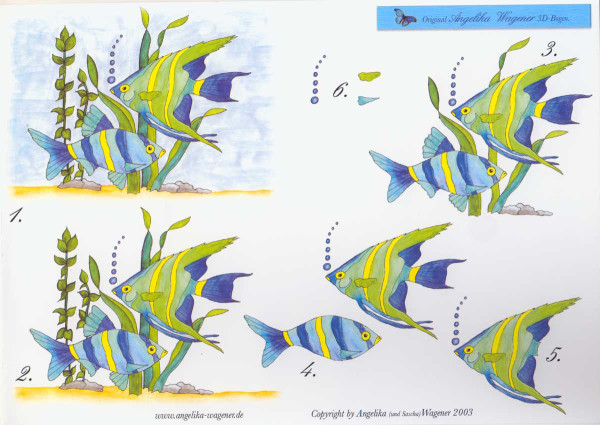 8274800 3D Motivbogen A4 Fische