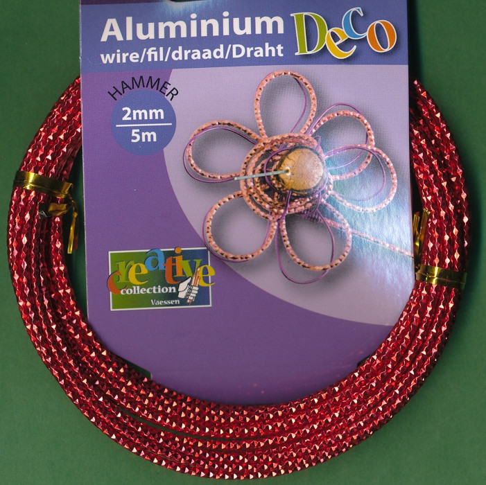 24266007 Aludraht 2mm Hammer rot 5m