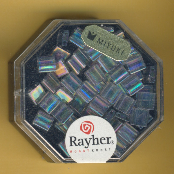 14732566 Miyuki Tila Perlen 5x5mm transparent AB 5g