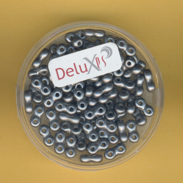 9696-06464 Infinity Beads 3x6mm grau 5,5g