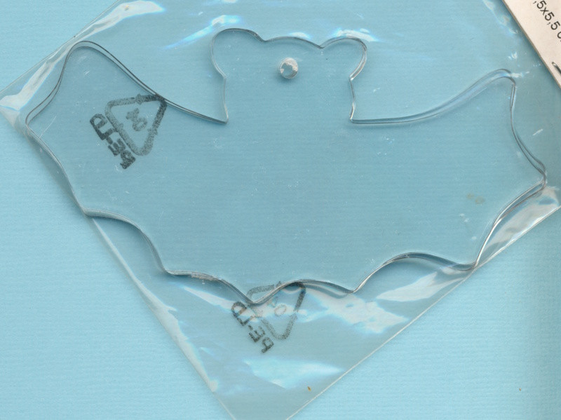 6918360 Acryl Malscheibe Hänger Fledermaus 10,5x5,5cm 2 Stück