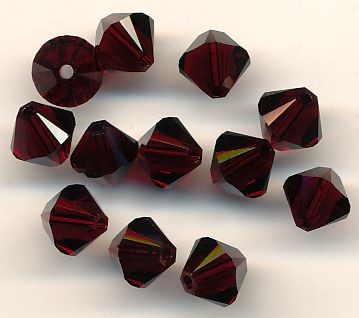 530106344 Swarovski Glasschliffperlen 6mm garnet 12 Stück