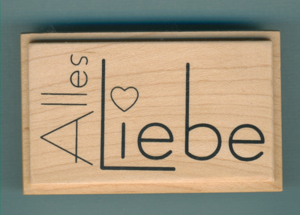 1800307 Holzstempel Alles Liebe 7,5x4,5cm