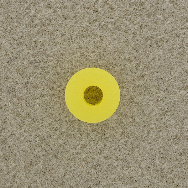 412914111 Polaris Großlochperle 14mm gelb matt