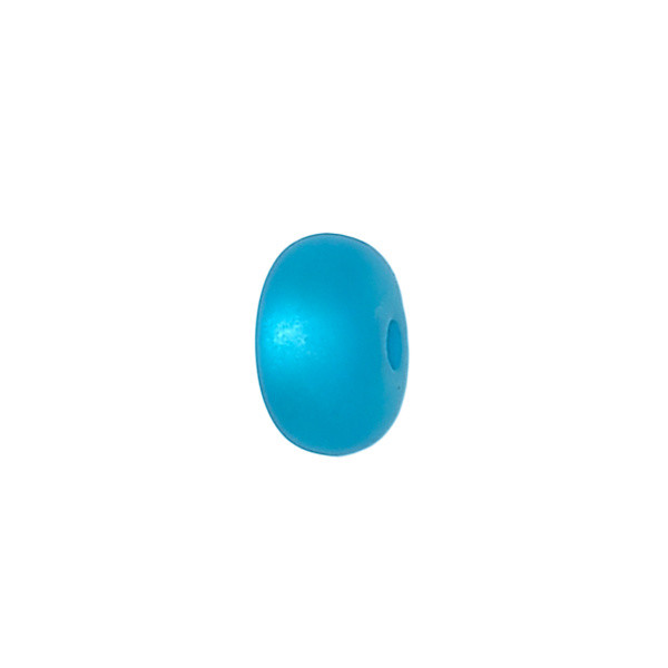 370512891 Polarisperle Großloch Rad 12mm türkis matt
