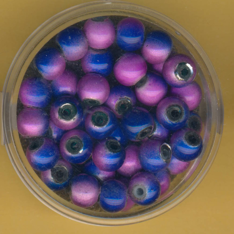 0733-06424 Miracle-Beads 6mm blau-lila 40 Stück