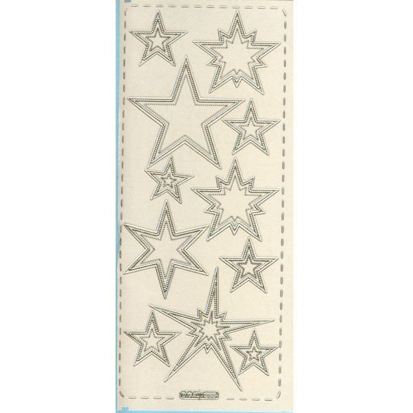 pu365g Sticker Sterne 17 gold transparent