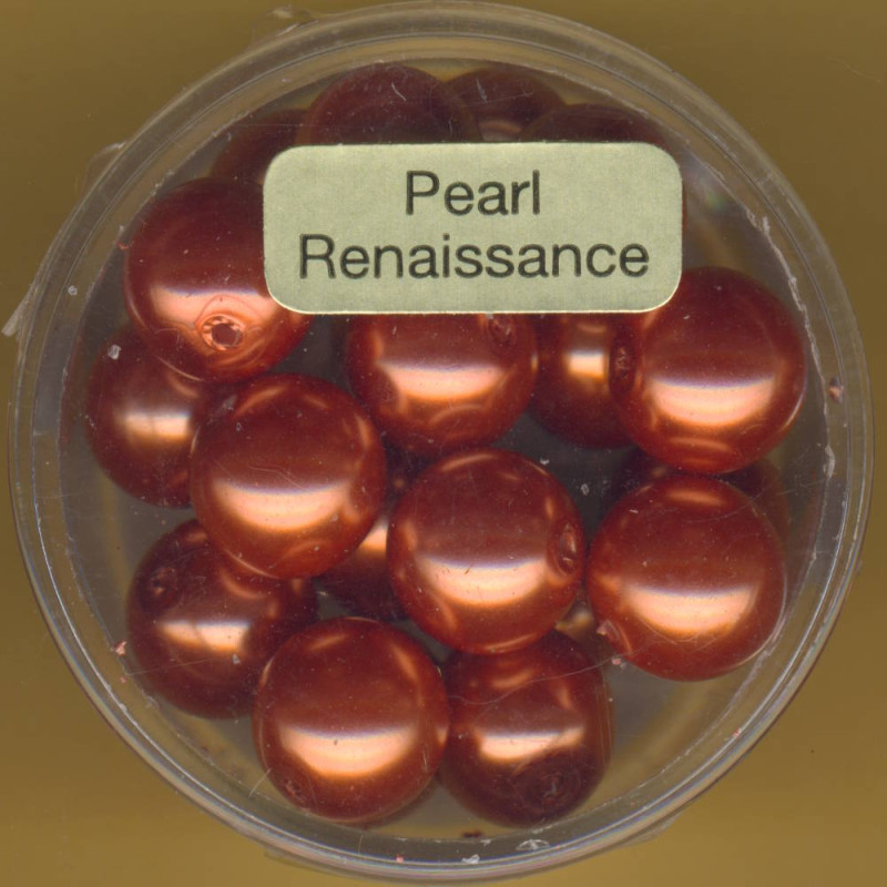 0760-10184 Glaswachsperlen 10mm dunkelorange 20 Stück