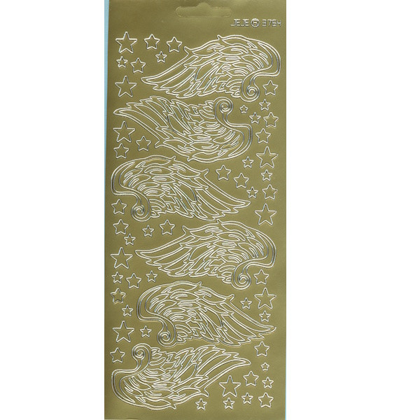 3764g Sticker Engelsflügel gold