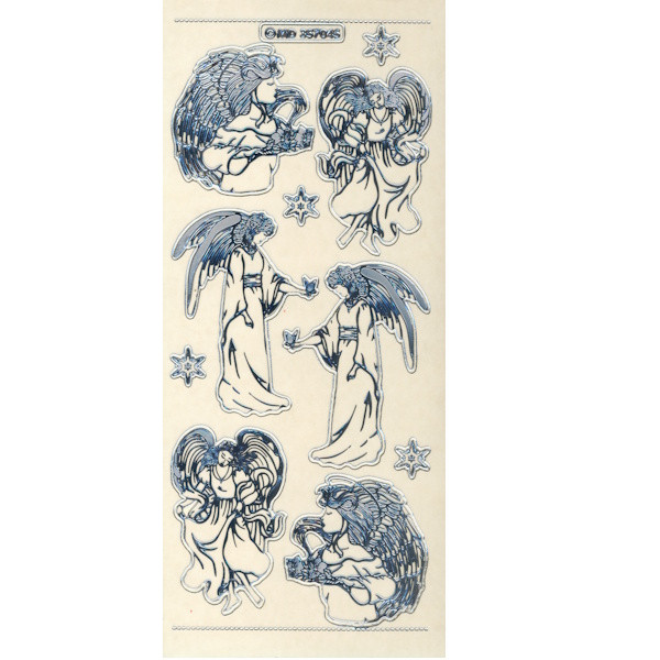 kv357045s Sticker Engel 5 silber transparent