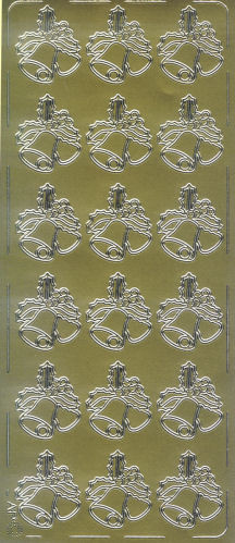 pu014g Sticker Glocken gold
