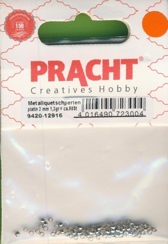 9420-12916 Quetschperlen 2mm platin 1,3g