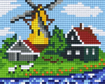 801378 Pixelhobby Klassik Set Windmühle Landschaft