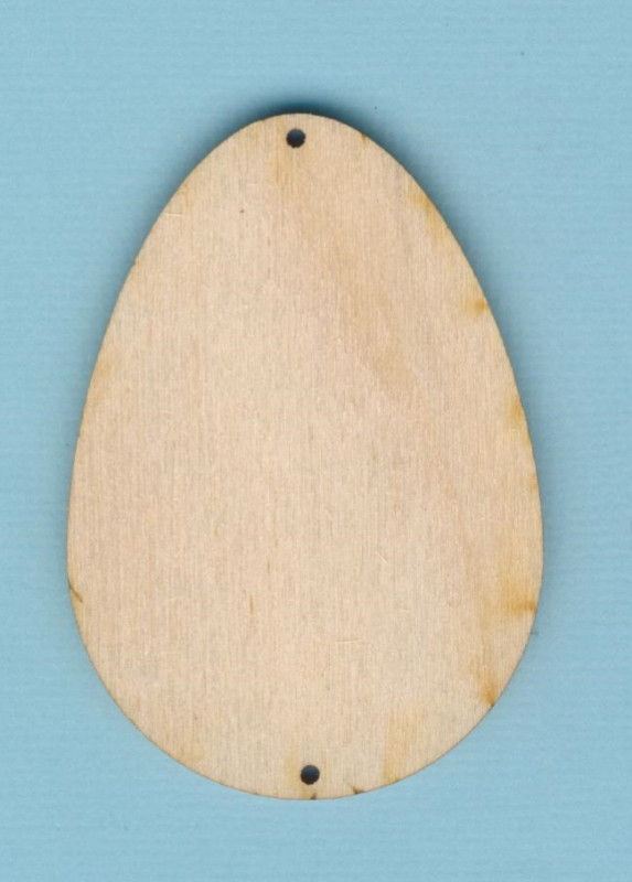 eih6206 Holz Deko Ei 6cm mit Loch oben und unten