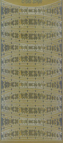 cl3709g Sticker Frohe Weihnachten 9 gold