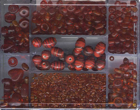 14003213 Glasperlen-Mix orange