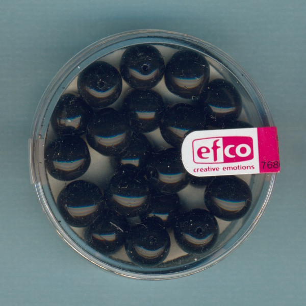 2102689 Glaswachsperlen 8mm schwarz 20 Stück