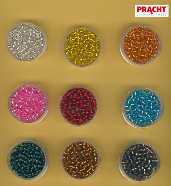 Pracht Rocailles Perlen 4,5mm Silbereinzug