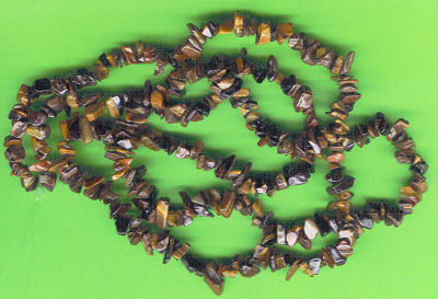 407 Tigeraugen Perlen Chips 4-6mm