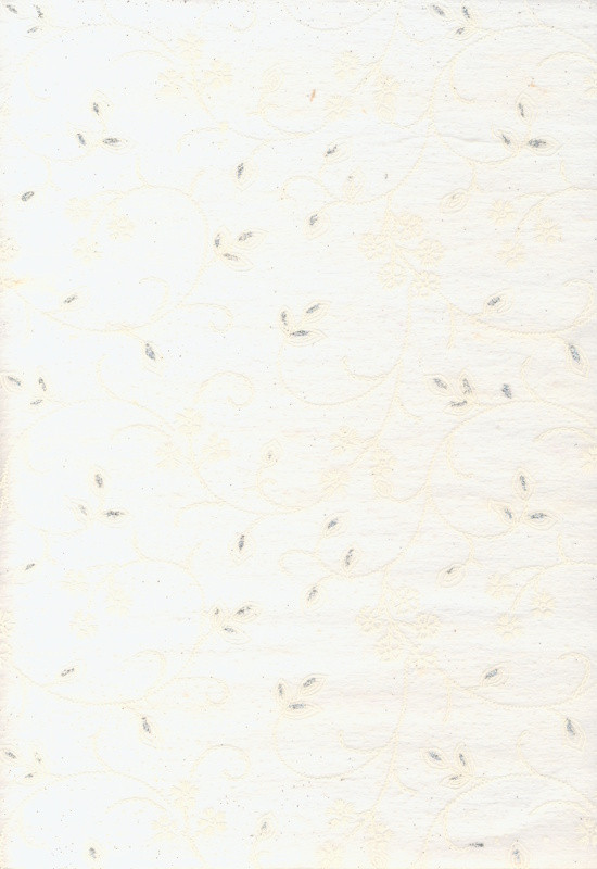 091230 Naturpapier mit Blüten A4 weiß
