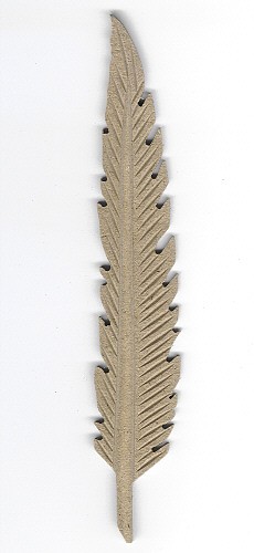 077820003 Holz Dekor Feder 17,5x3cm