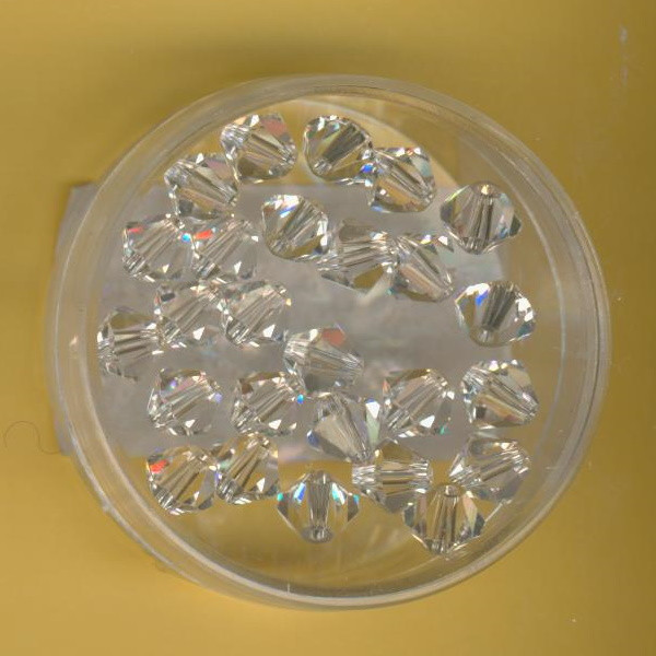pc026058 Preciosa Bicone 6mm kristall 25 Stück