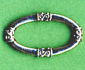 1174650742 Metallperle Band versilbert oval 20x34mm