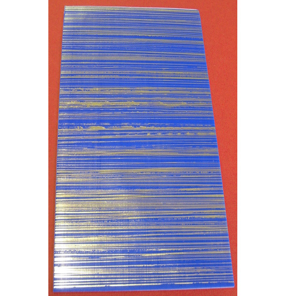 7009101 Kerzen Wachsplatte gestreift gold-blau 200x100mm