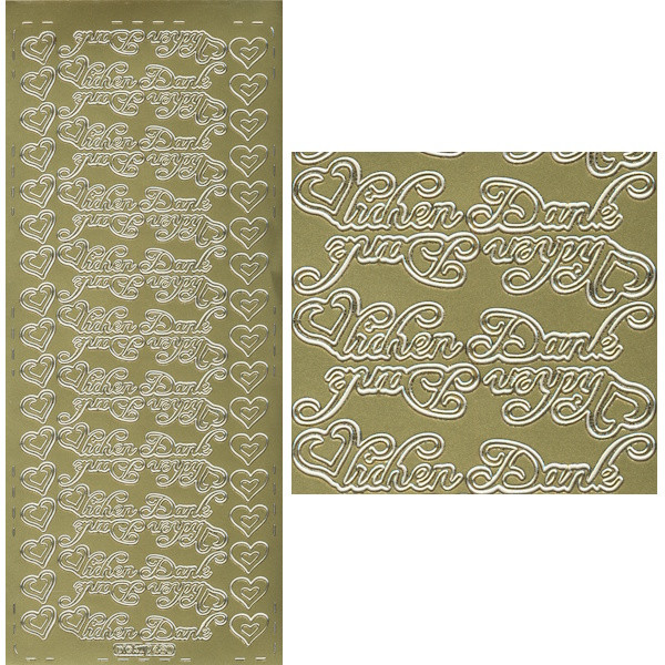 pu480g Sticker Herzlichen Dank gold