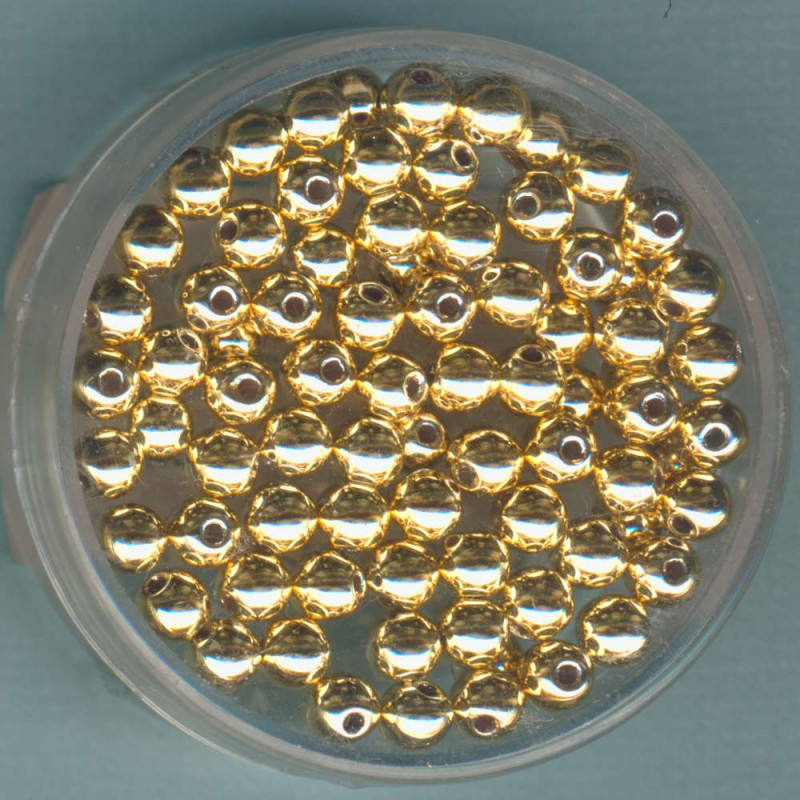 0710-04934 Wachsperlen 4mm gold metallic 80 Stück
