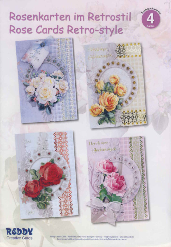 80476 Bastelset Rosenkarten im Retrostil